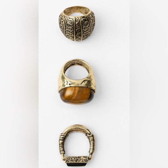 🔥🔥zara 3 pack stone rings - Picture 4 of 4